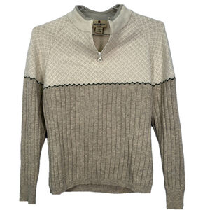 Woolrich 100% Wool Cream Neutral Sweater XL